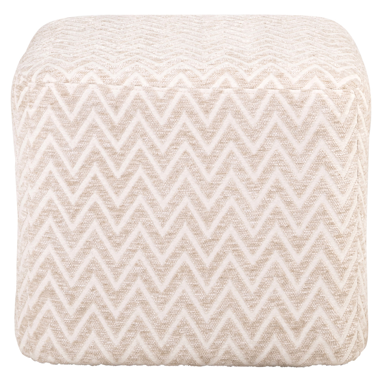 Poef Ciela - Beige chevron