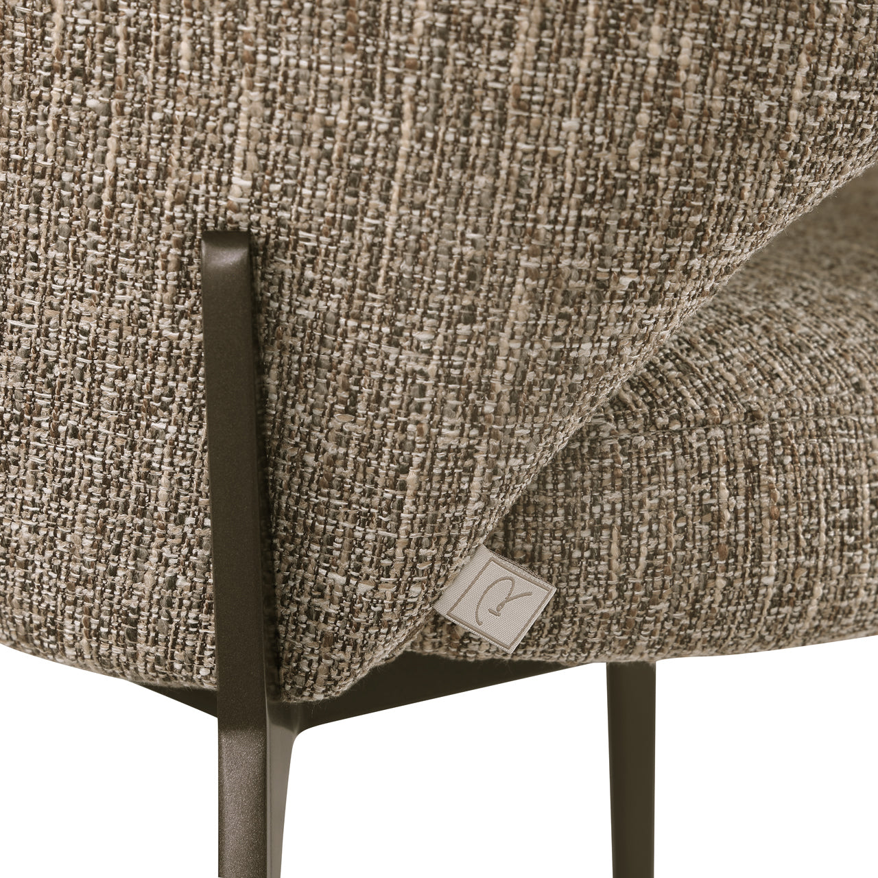 Eetkamerstoel Kenzi - Brown tweed
