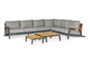 Loungeset Siena rechts - Teak - Royal Grey - Antraciet