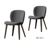 Eetkamerstoel Gala - Grey - Wooden legs (set van 2)
