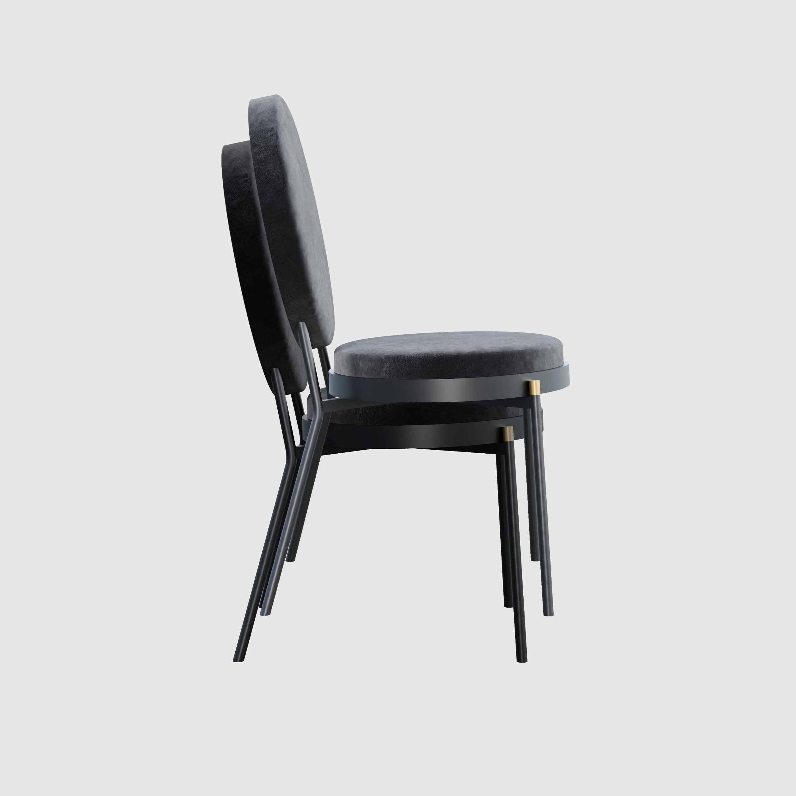 Conferentie stoel Eva - Black (set van 2)