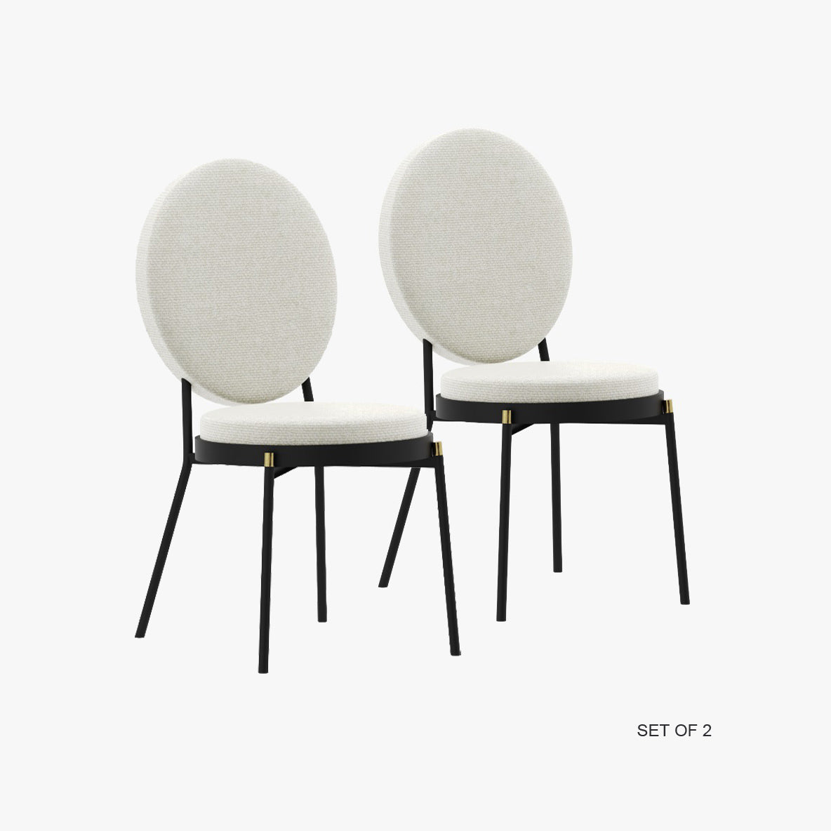 Conferentie stoel Eva - Bouclé (set van 2)