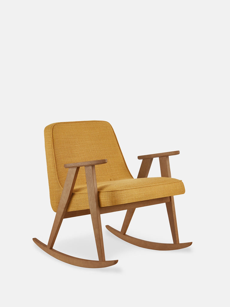 Schommelstoel 366 Coco Mosterd Donker Hout