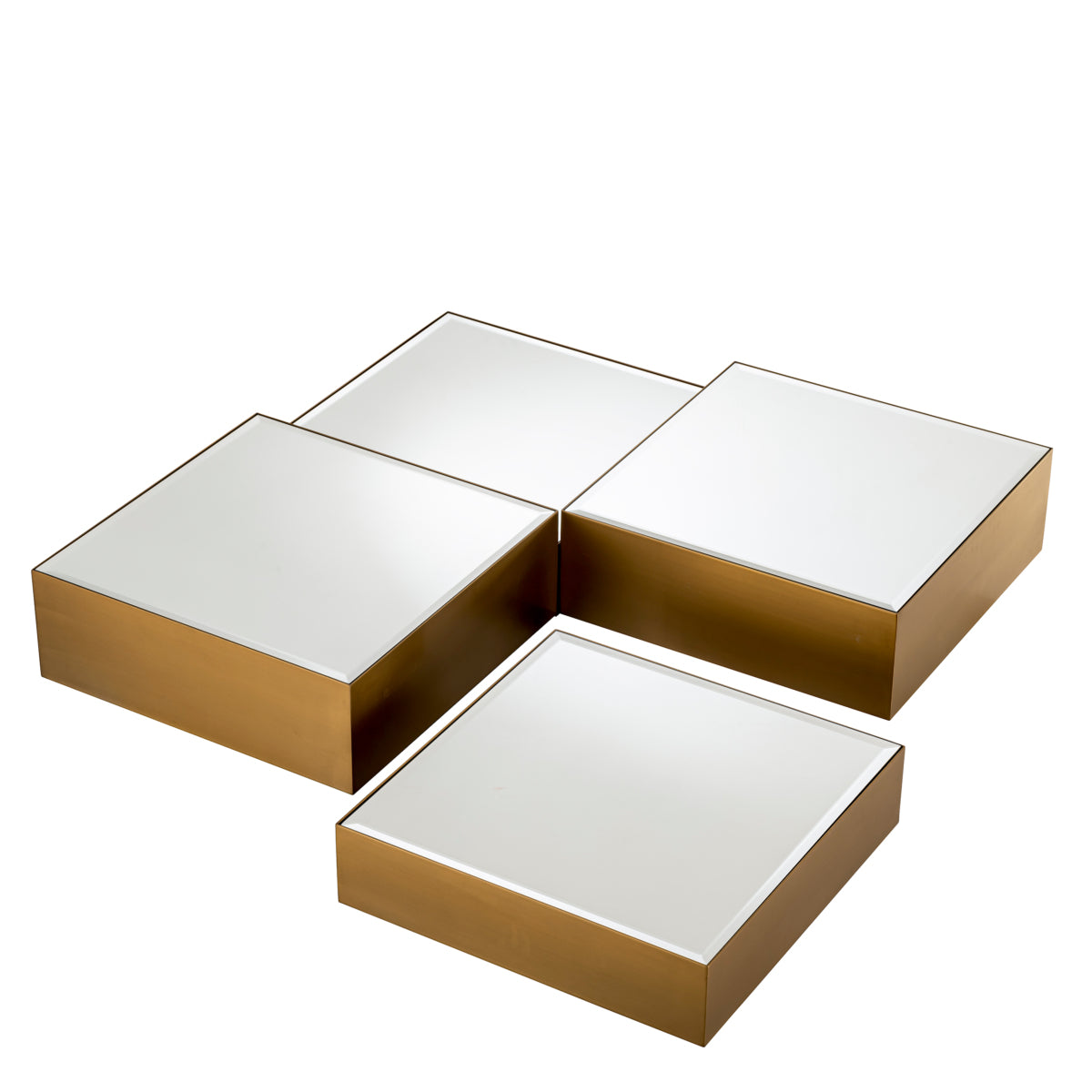 Salontafel Esposito - Mirror glass (set van 4)
