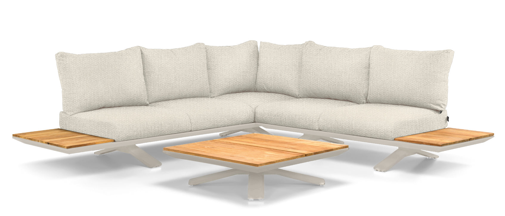 Loungeset Stockholm small - Teak - Camel Sand - Mixed