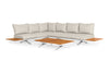 Loungeset Stockholm large - Teak - Matt White - Mixed