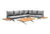 Loungeset Stockholm large - Teak - Matt White - Antraciet