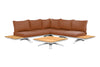 Loungeset Stockholm small - Teak - Matt White - Terra Coral