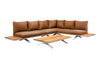 Loungeset Stockholm large - Teak - Matt White - Terra Coral