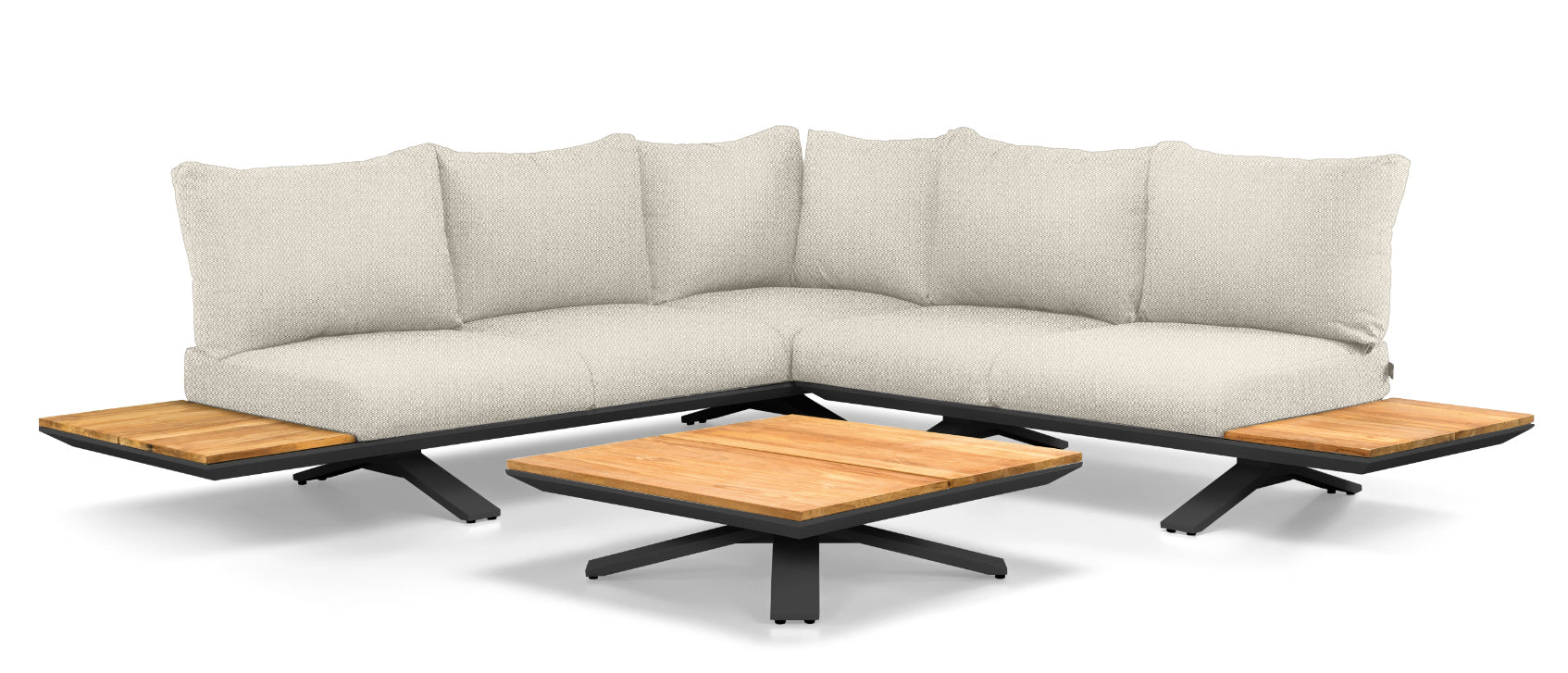 Loungeset Stockholm small - Teak - Royal Grey - Mixed