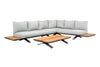 Loungeset Stockholm large - Teak - Royal Grey - Soft Grey