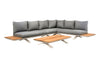 Loungeset Stockholm large - Teak - Royal Grey - Antraciet