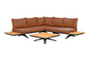 Loungeset Stockholm small - Teak - Royal Grey - Terra Coral