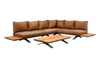 Loungeset Stockholm large - Teak - Royal Grey - Terra Coral