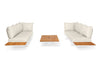 Loungeset Stockholm Ibiza Style - Teak - Matt White - Mixed