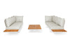 Loungeset Stockholm Ibiza Style - Teak - Matt White - Soft Grey
