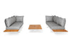 Loungeset Stockholm Ibiza Style - Teak - Matt White - Antraciet