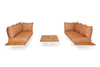 Loungeset Stockholm Ibiza Style - Teak - Matt White - Terra Coral