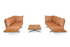 Loungeset Stockholm Ibiza Style - Teak - Royal Grey - Terra Coral