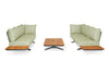 Loungeset Stockholm Ibiza Style - Teak - Royal Grey - Soft Green