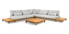Loungeset Portofino - Teak - Matt White - Soft Grey