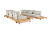 Loungeset Portofino 8 pcs - Teak - Camel sand - Natural gravel