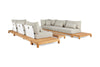 Loungeset Portofino 8 pcs - Teak - Matt white - Natural gravel
