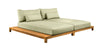 Daybed Portofino - Teak - Camel sand - Soft green
