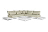 Loungeset Evora - 6-delig - Matt white - Soft green