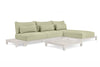 Loungeset Evora - 4-delig - Camel sand - Soft green