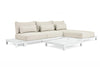 Loungeset Evora - 4-delig - Matt white - Natural mixed weave