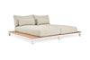 Daybed Evora - Teak - Matt white - Natural mixed weave