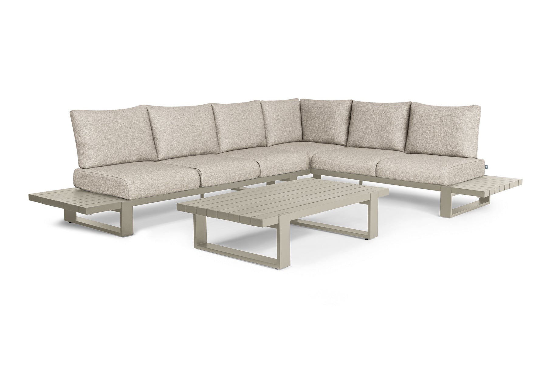 Loungeset Nardo - Champagne - Pebble desert bouclé