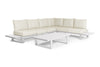 Loungeset Nardo - 3-delig - Matt white - Natural mixed weave