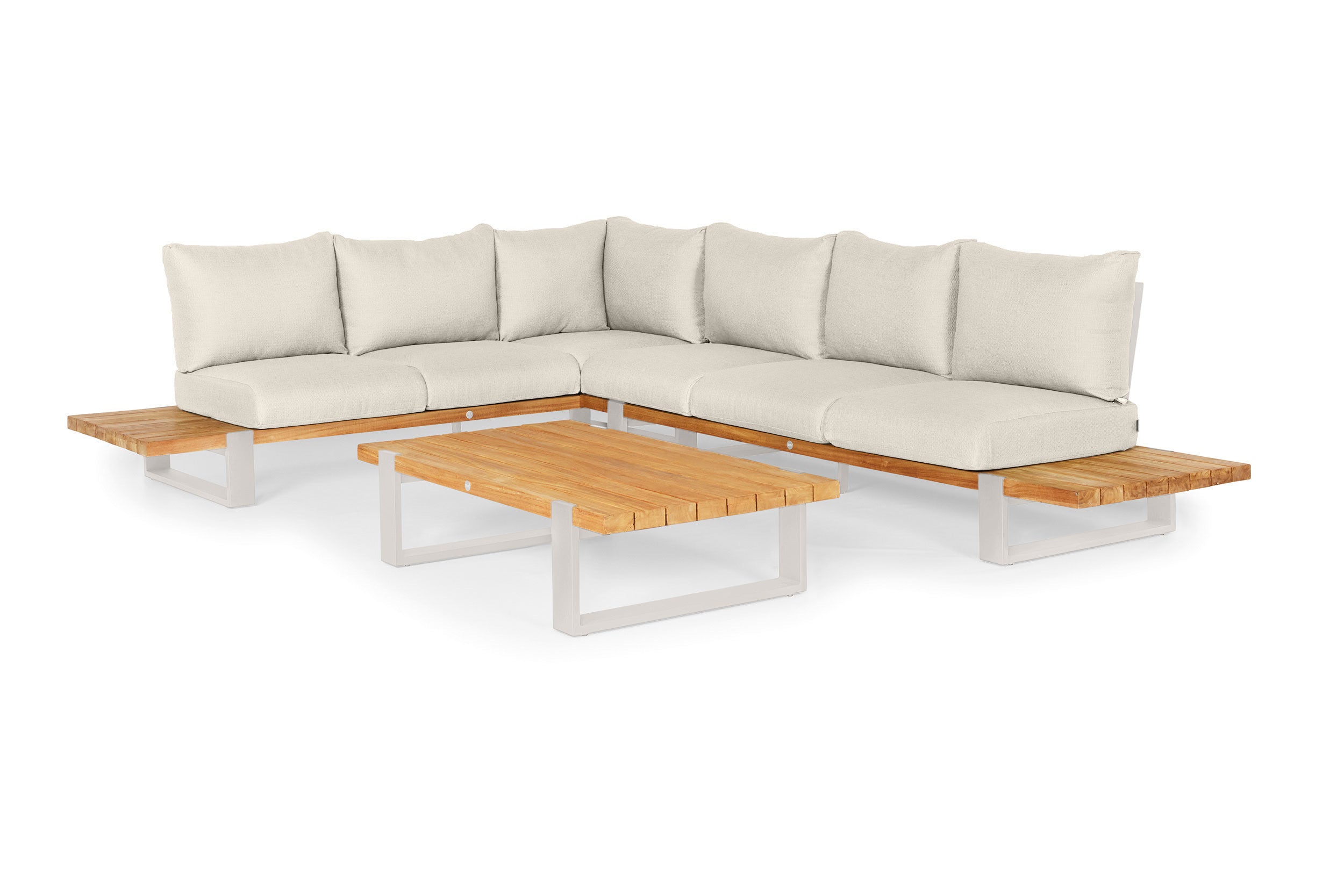 Loungeset Nardo large - Teak - Camel Sand - Mixed
