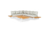 Loungeset Nardo large - Teak - Matt White - Soft Grey