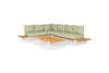 Loungeset Nardo large - Teak - Matt White - Soft Green