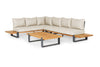 Loungeset Nardo large - Teak - Royal Grey - Mixed