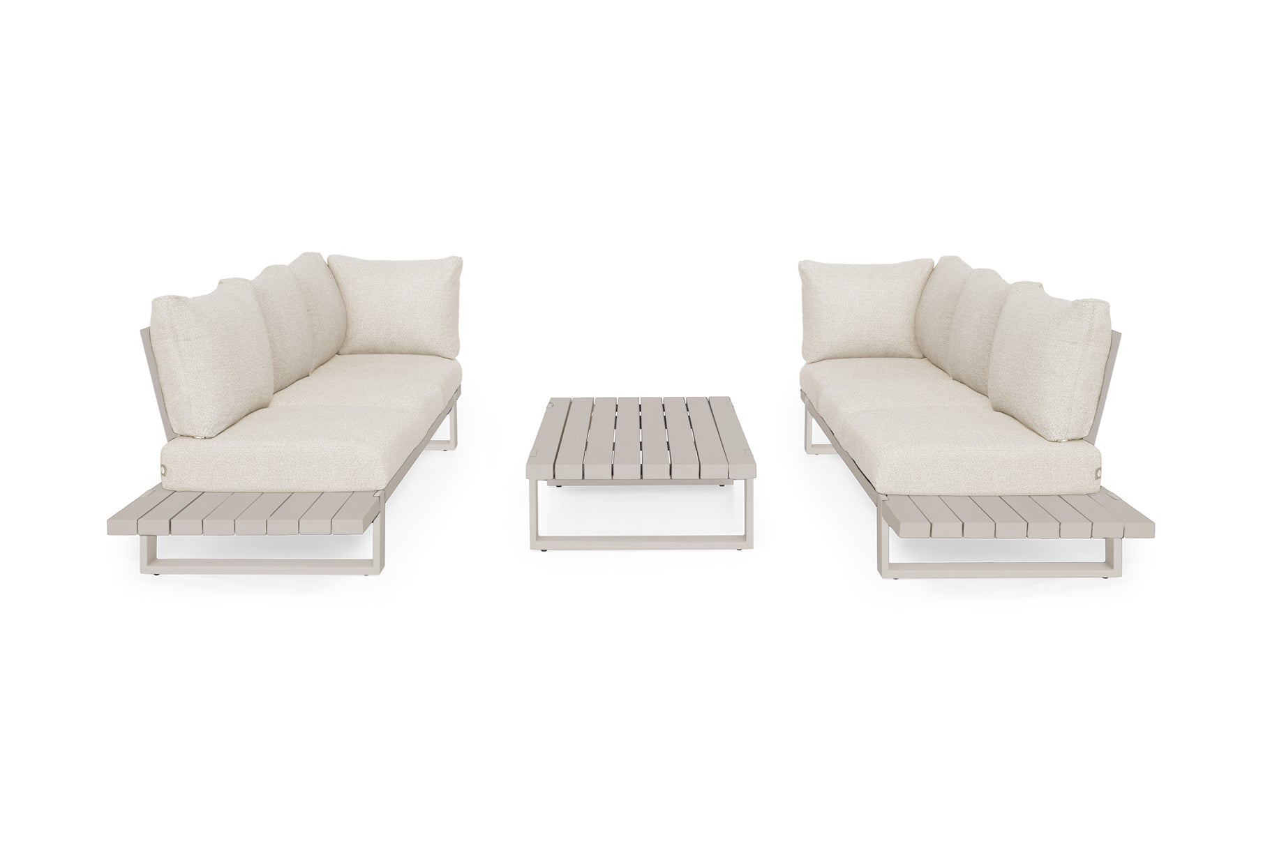 Sofaset Nardo - Champagne - Beachy bouclé