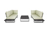 Sofaset Nardo - 3-delig - Matt black - Soft green