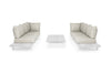 Sofaset Nardo - 3-delig - Matt white - Natural mixed weave