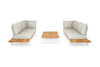 Loungeset Nardo Ibiza Style - Teak - Matt White - Soft Grey