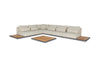 Loungeset Kota large - Teak - Royal Grey - Natural Gravel