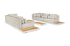 Loungeset Kota Ibiza Style small - Teak - Camel Sand - Light Taupe