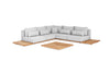 Loungeset Aspen small - Teak - Soft Grey