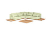 Loungeset Aspen small - Teak - Soft Green