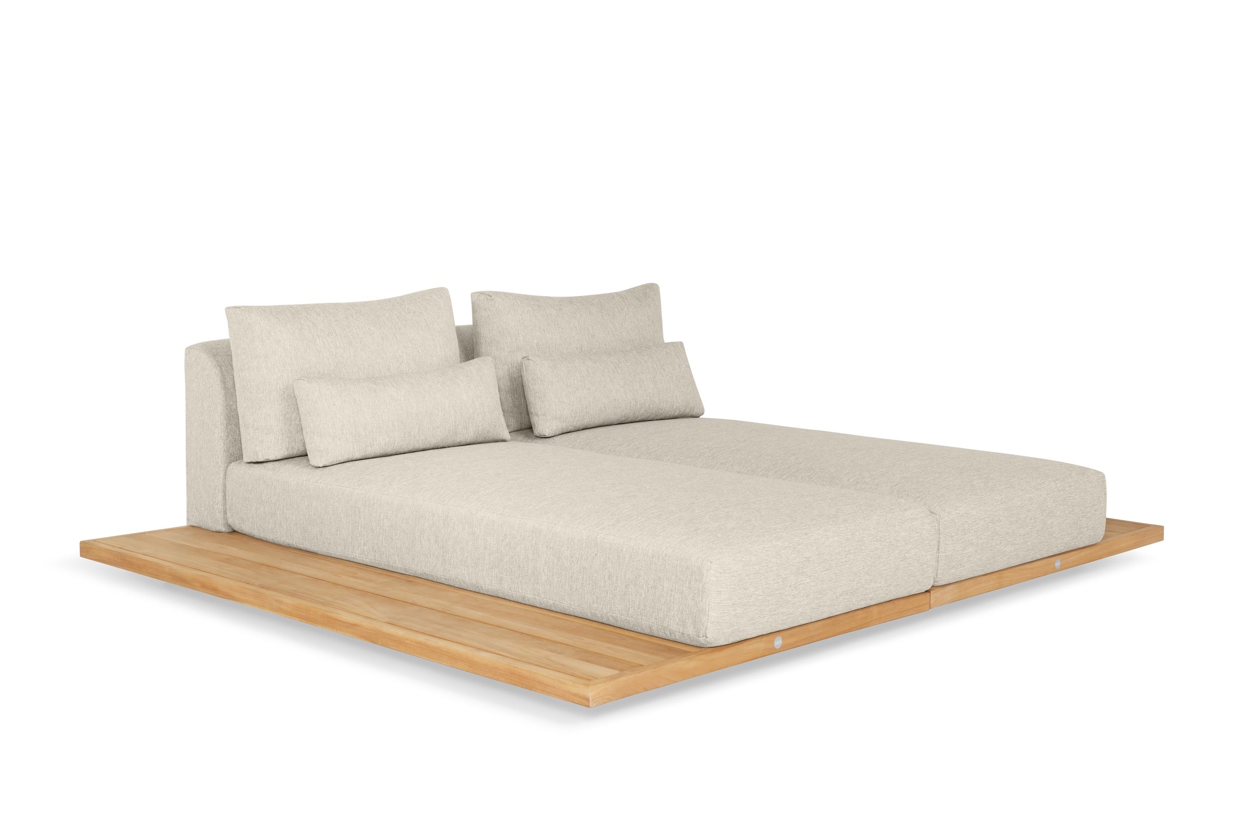 Chaise Longue set Aspen - Teak - Natural Gravel