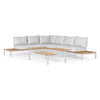 Loungeset Memphis large - Teak - Matt White - Soft Grey