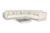 Loungeset Volar small - Teak - Camel Sand - Natural Gravel