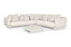 Loungeset Volar small - Teak - Camel Sand - Natural Gravel